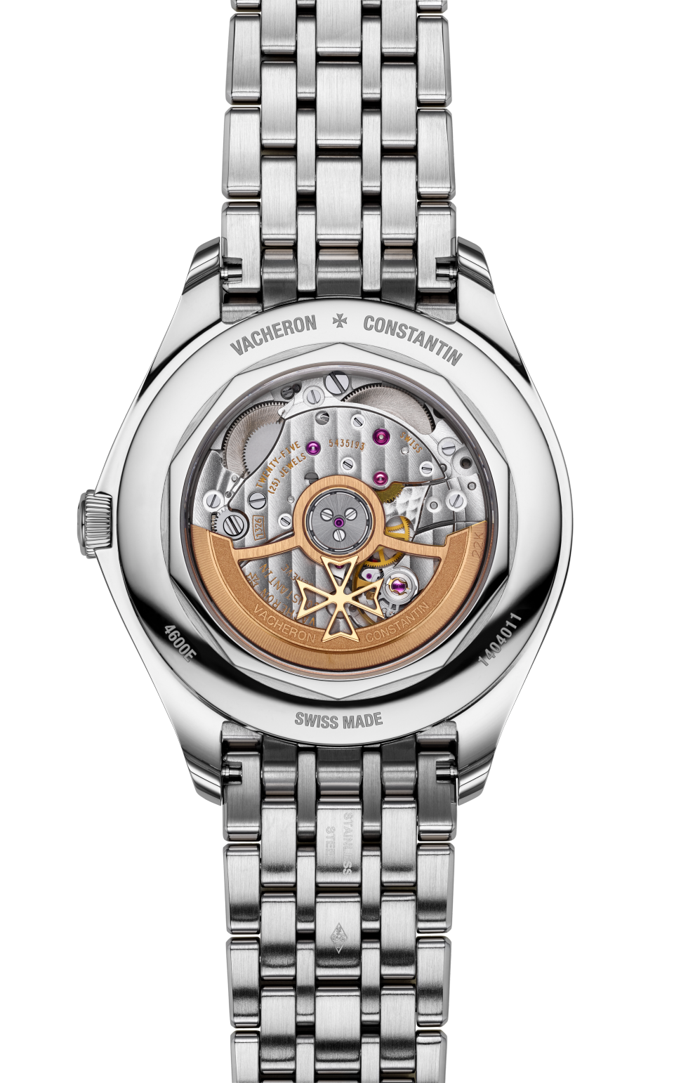 Back view - Packshot - Watch - Fiftysix self-winding - 40 mm Steel with Stainless steel strap