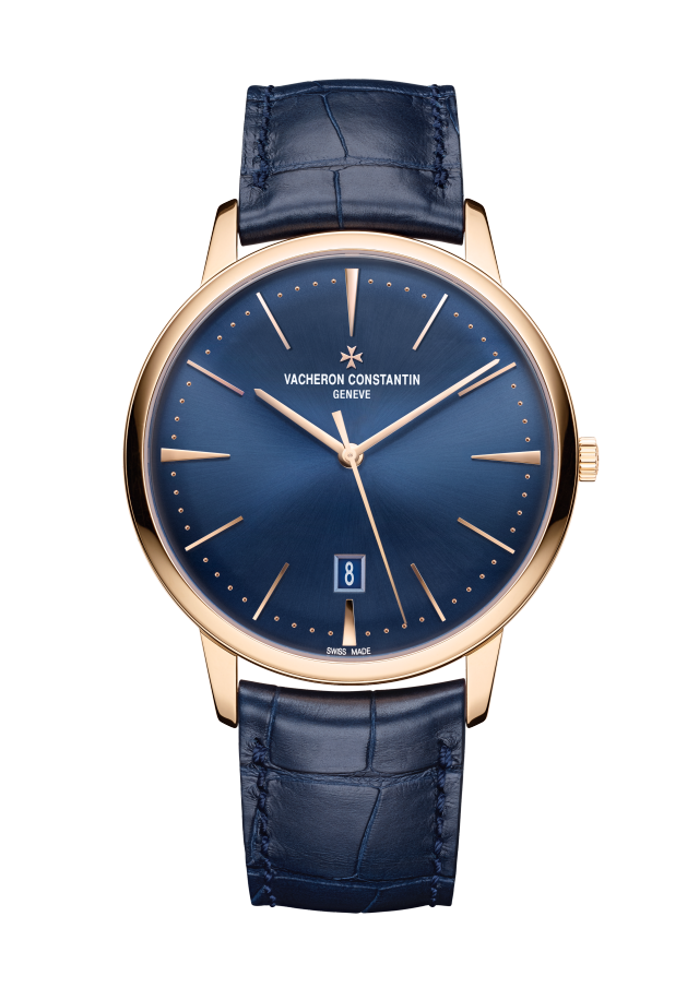 Front view - Packshot - Watch - Patrimony self-winding - 40 mm Pink Gold with Alligator leather strap