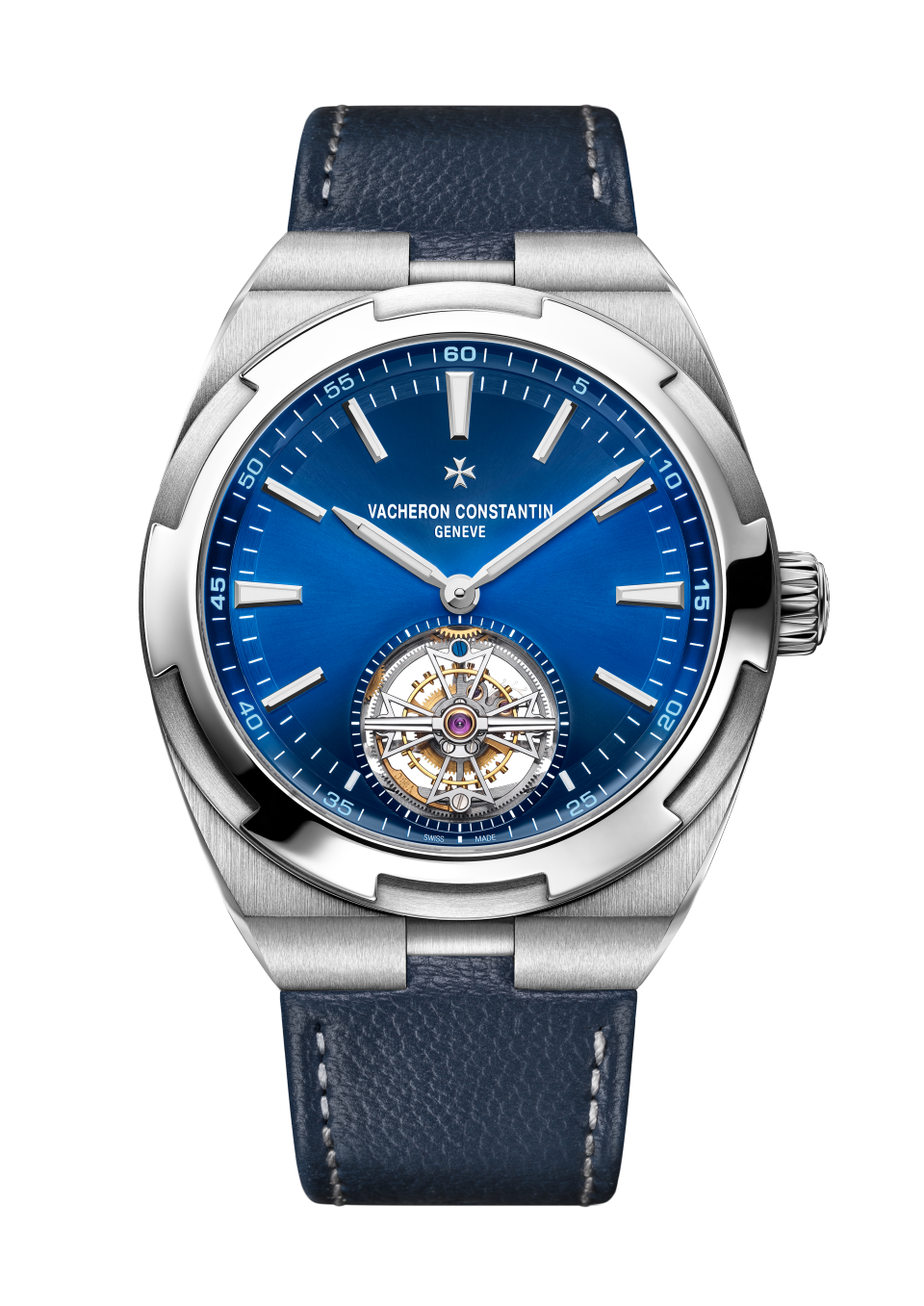 Alternative view - Image - Watch - Overseas tourbillon - 42.5 mm Steel with Calfskin leather, Stainless steel, Rubber straps
