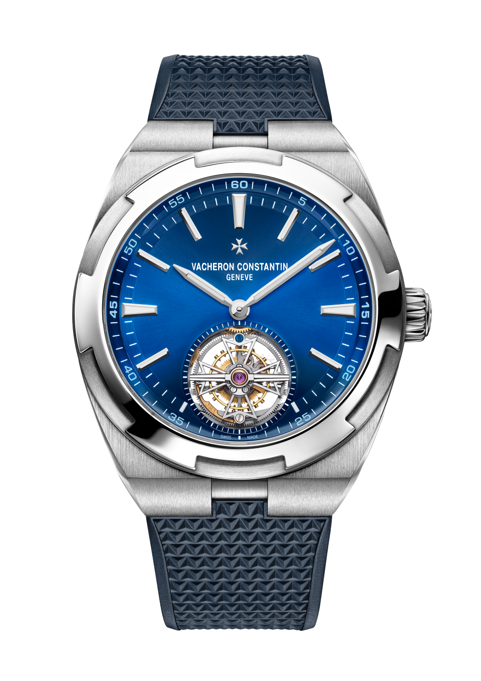 Alternative view - Image - Watch - Overseas tourbillon - 42.5 mm Steel with Calfskin leather, Stainless steel, Rubber straps