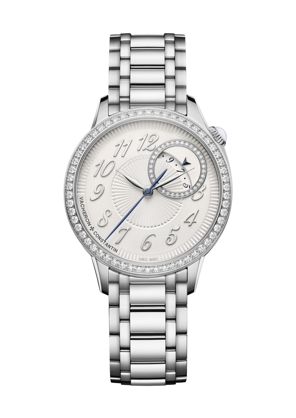 Front view - Packshot - Watch - Egérie self-winding - 35 mm Steel with Stainless steel strap