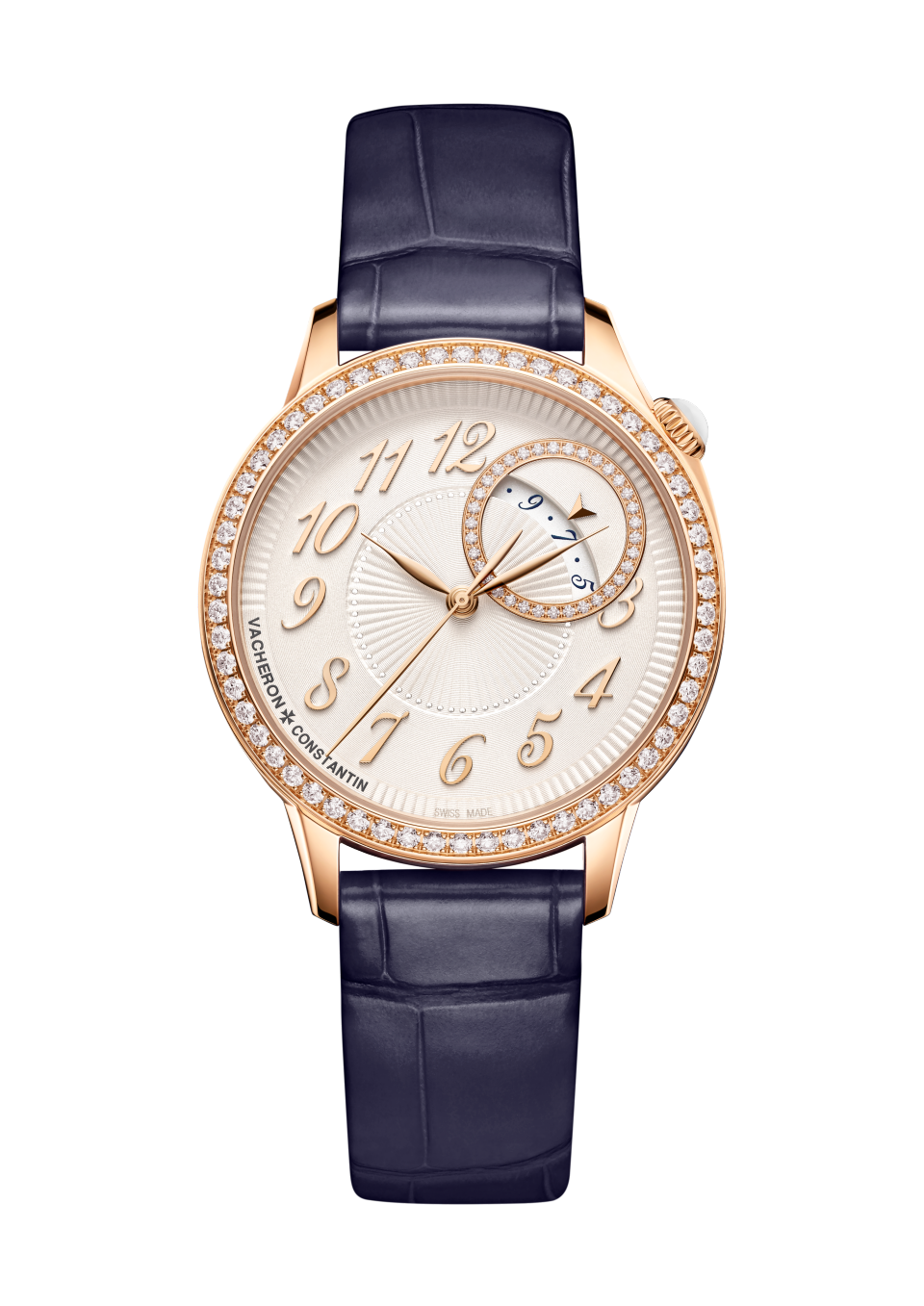 Alternative view - Image - Watch - Égérie self-winding. - 35 mm Pink Gold with Alligator leather strap