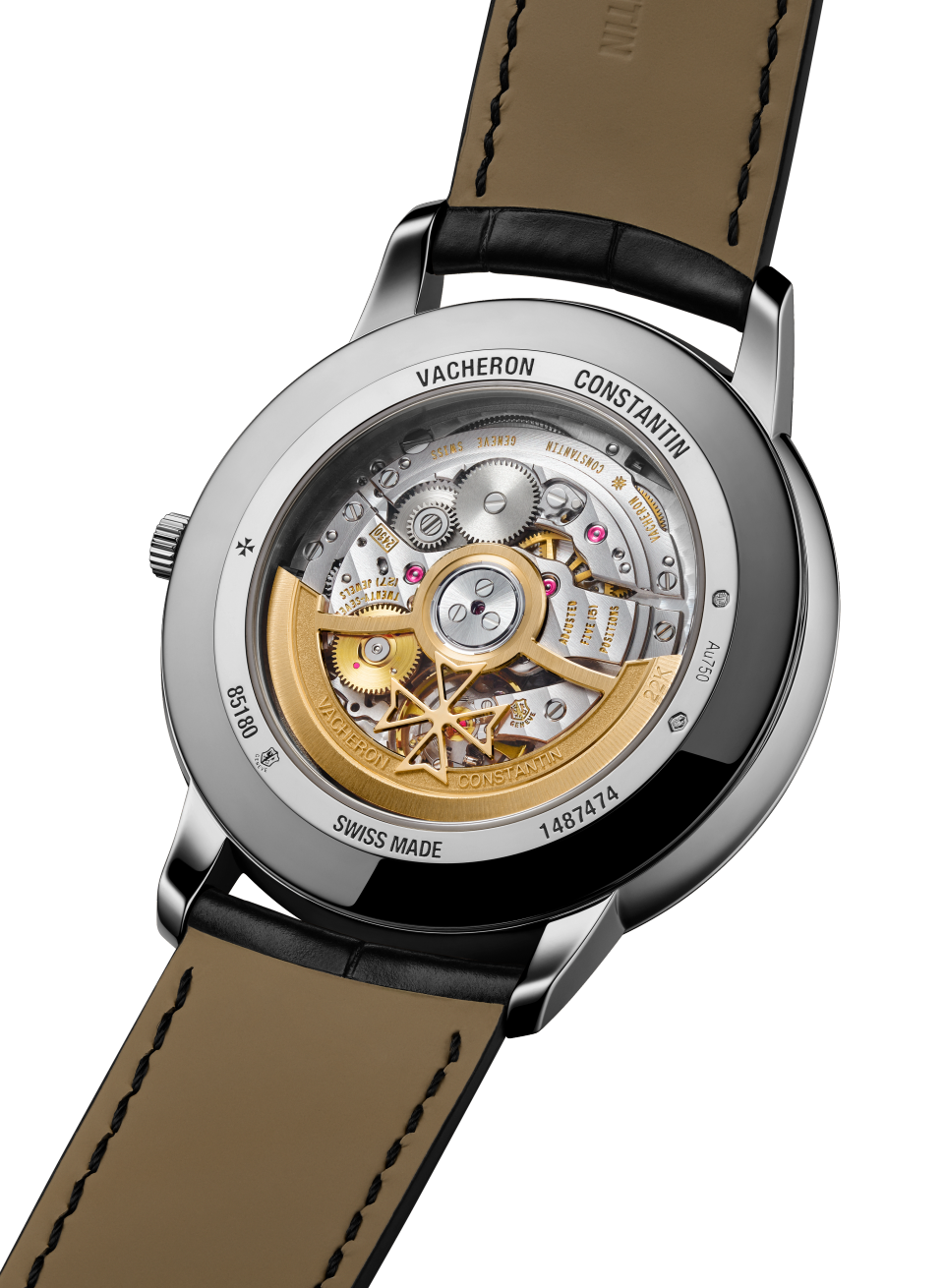 3/4 view - Image - Watch - Patrimony self-winding - 40 mm White Gold with Alligator leather strap
