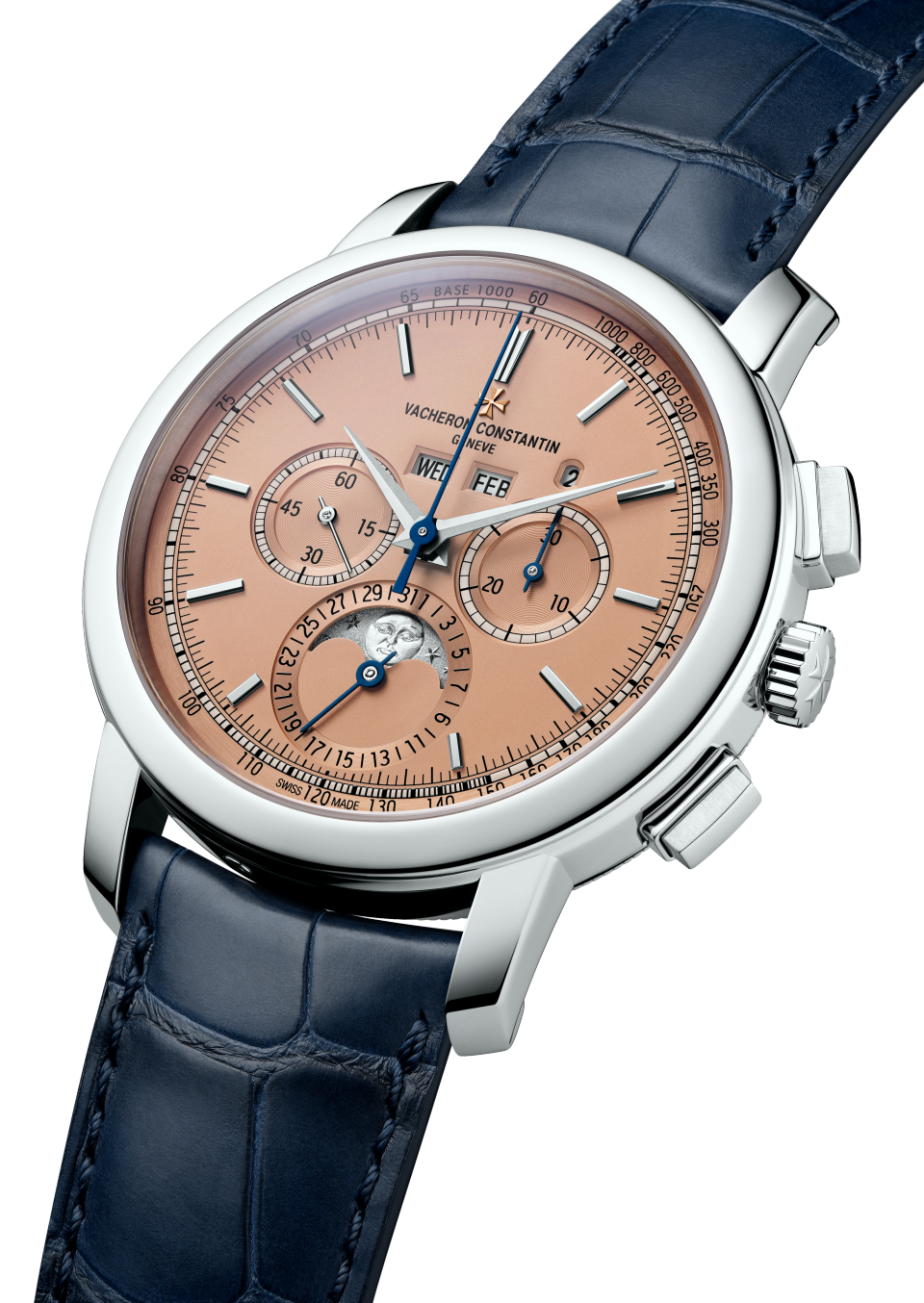 Other view - Ambiance product photo - Watch - Traditionnelle perpetual calendar chronograph - 43 mm Platinum with Alligator leather strap
