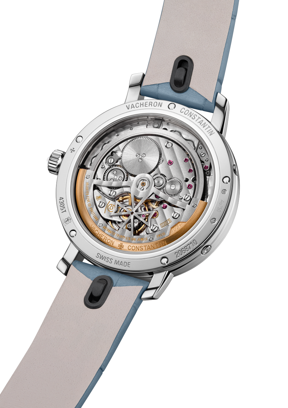 3/4 view - Image - Watch - Traditionnelle perpetual calendar ultra-thin - 36.5 mm White Gold with Alligator leather strap