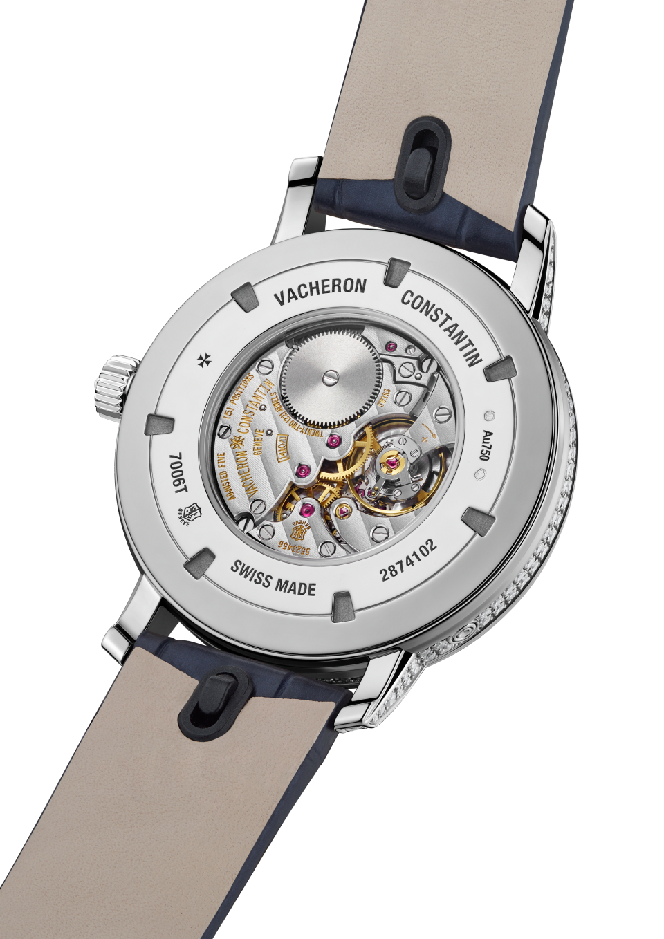 3/4 view - Image - Watch - Traditionnelle moon phase - 37.5 mm White Gold with Alligator leather strap