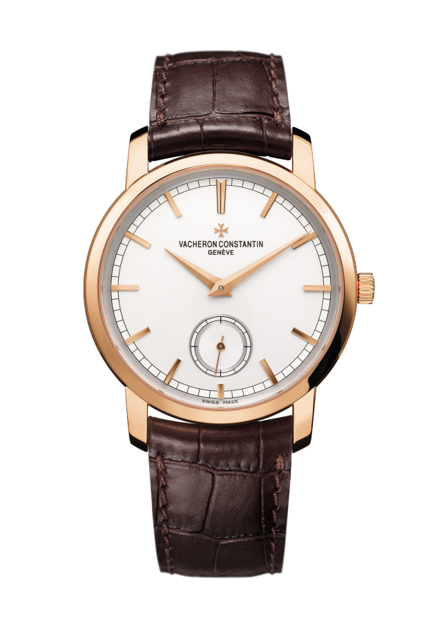 Front view - Packshot - Watch - Traditionnelle manual-winding - 38 mm Pink Gold with Alligator leather strap