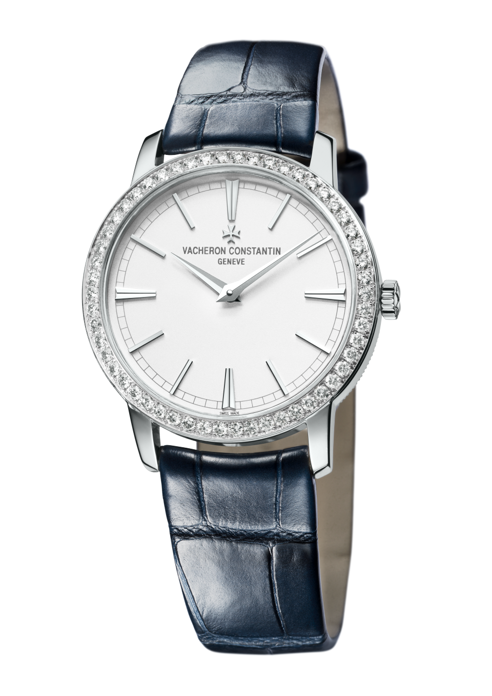 Alternative view - Packshot - Watch - Traditionnelle manual-winding - 33 mm White Gold with Alligator leather strap