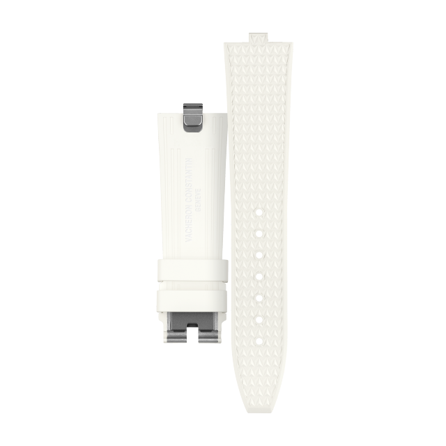 White rubber strap for Vacheron Constantin watches - MXE0MZ0G Front & Back