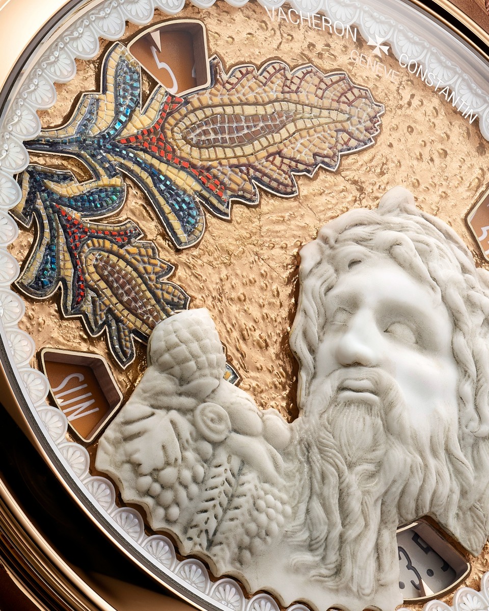 Other view - Packshot - Watch - Métiers d'Art Tribute to great civilisations - Tibre de l’Iseum Campense - 42 mm Pink Gold with Alligator leather strap