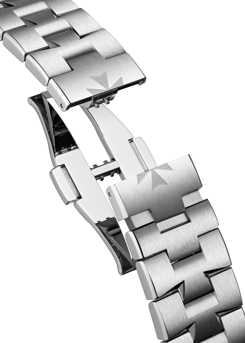 Other view - Packshot - Watch - Overseas moon phase retrograde date - 41 mm Steel with Grained calfskin leather, Stainless steel, Rubber straps