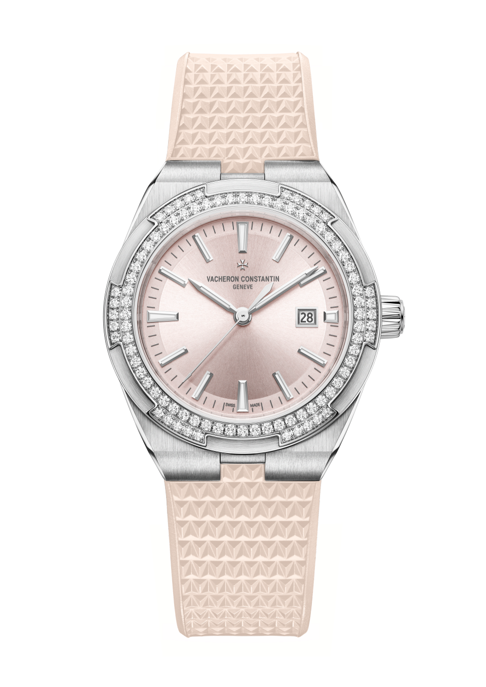 Alternative view - Image - Watch - Overseas self-winding - 35 mm Steel with Calfskin leather, Stainless steel, Rubber straps