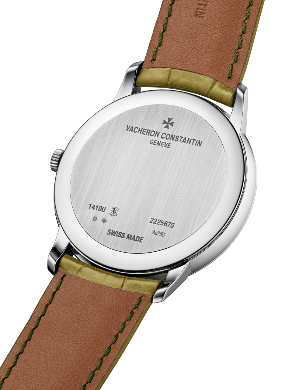 3/4 view - Image - Watch - Patrimony manual-winding - 39 mm White Gold with Alligator leather strap