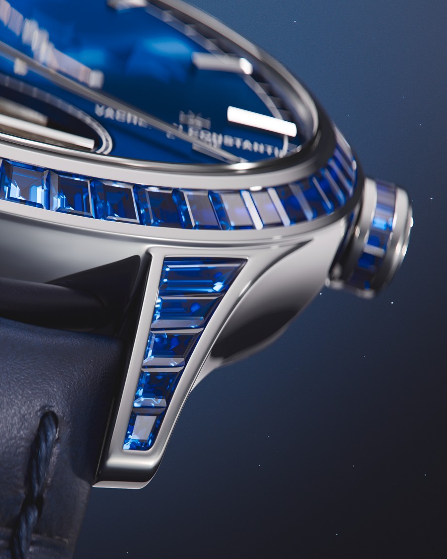 Close up view of the side of a Celestial watch