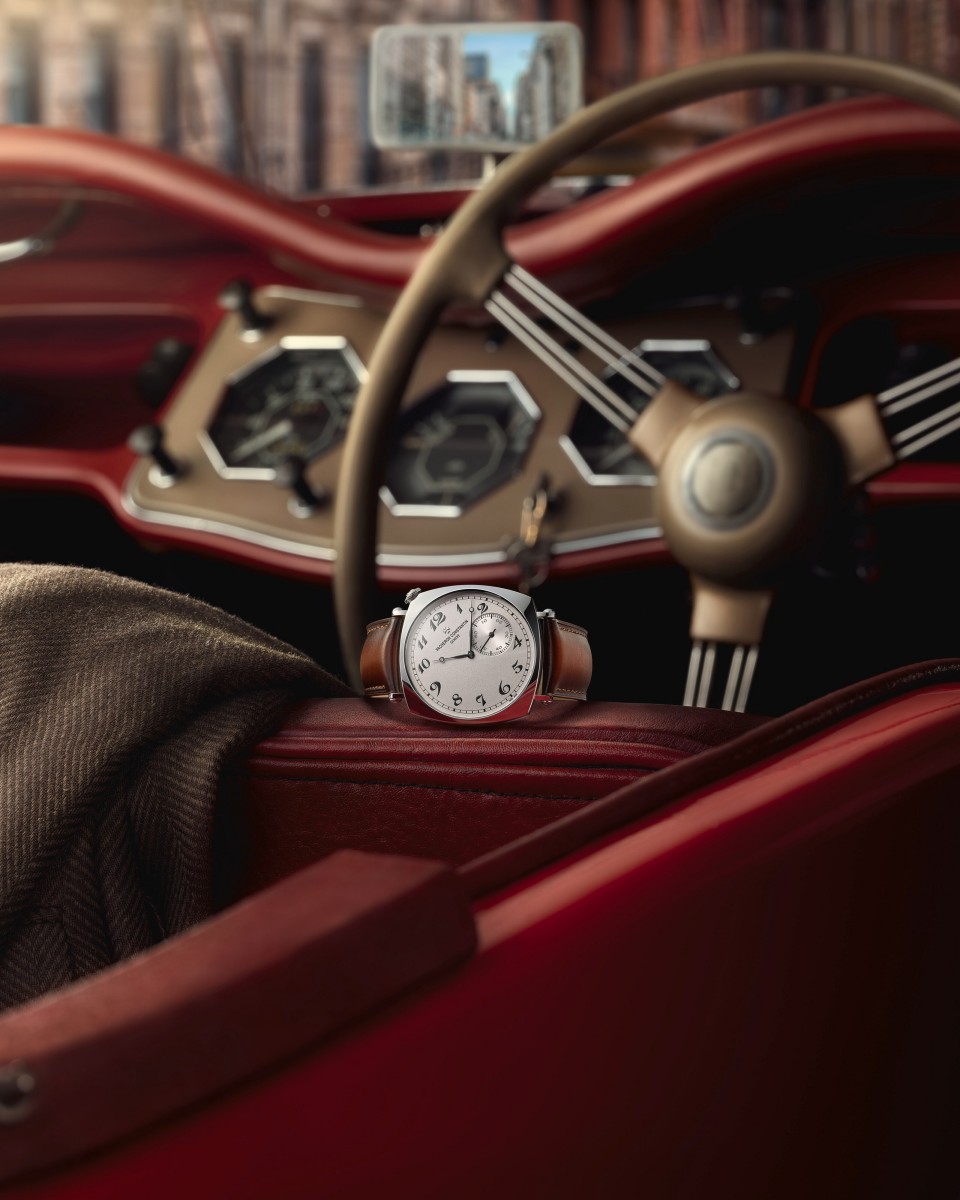 The iconic American 1921 faithfully  watchreborn watch in a vintage car cabin